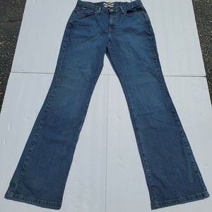 Tommy Hilfiger Womens Hipster Boot Blue Denim Jeans Size 8 Stretch